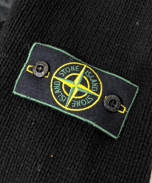 STONE ISLAND（ストーンアイランド）STONE ISLAND (ストーンアイランド) 98AW アーカイブ グリーンエッジ KNITTED UTILITY SMOCK / ハーフジップニット　29155R80 ブラック サイズ:Lの古着・服飾アイテム