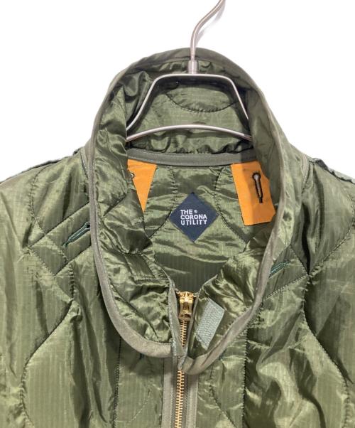 THE CORONA UTILITY（コロナユーティリティ）THE CORONA UTILITY (コロナユーティリティ) COMBAT QUILTING LINER JACKET コンバット キルティング ライナー ジャケット  CJ020 オリーブ サイズ:Mの古着・服飾アイテム