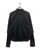 COMME des GARCONS HOMME PLUSコムデギャルソンオムプリュス）の古着「レイヤードシャツ　Layered shirts　PD-B032　AD2019」｜ブラック