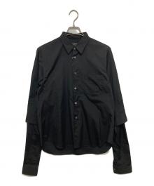 COMME des GARCONS HOMME PLUS（コムデギャルソンオムプリュス）の古着「レイヤードシャツ　Layered shirts　PD-B032　AD2019」｜ブラック