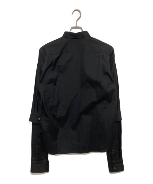 COMME des GARCONS HOMME PLUS（コムデギャルソンオムプリュス）COMME des GARCONS HOMME PLUS (コムデギャルソンオムプリュス) レイヤードシャツ　Layered shirts　PD-B032　AD2019 ブラック サイズ:Sの古着・服飾アイテム
