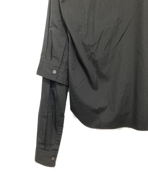 COMME des GARCONS HOMME PLUS（コムデギャルソンオムプリュス）COMME des GARCONS HOMME PLUS (コムデギャルソンオムプリュス) レイヤードシャツ　Layered shirts　PD-B032　AD2019 ブラック サイズ:Sの古着・服飾アイテム