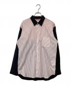 COMME des GARCONS SHIRTコムデギャルソンシャツ）の古着「切替ストライプシャツ　FI-B023」｜ホワイト