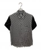 BLACK COMME des GARCONSブラックコムデギャルソン）の古着「ドット半袖シャツ/1E-B013」｜グレー