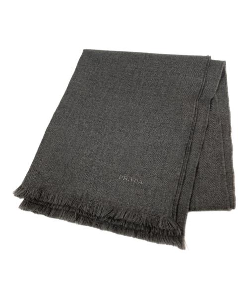 PRADA（プラダ）PRADA (プラダ) ウールマフラー USC64 グレーの古着・服飾アイテム