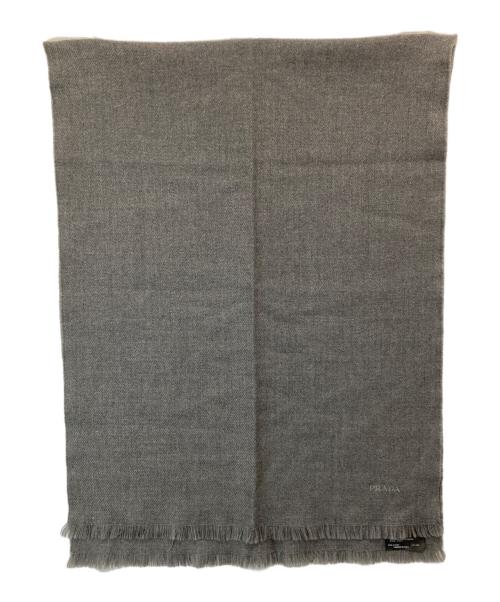 PRADA（プラダ）PRADA (プラダ) ウールマフラー USC64 グレーの古着・服飾アイテム