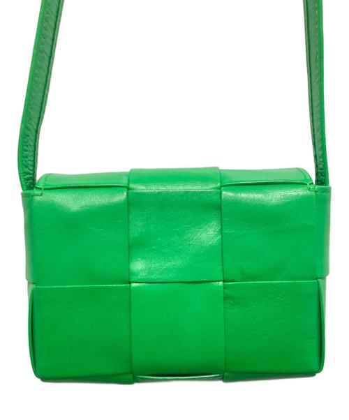 BOTTEGA VENETA（ボッテガベネタ）BOTTEGA VENETA (ボッテガベネタ) キャンディー カセット ミニショルダーバッグ 667048 グリーンの古着・服飾アイテム