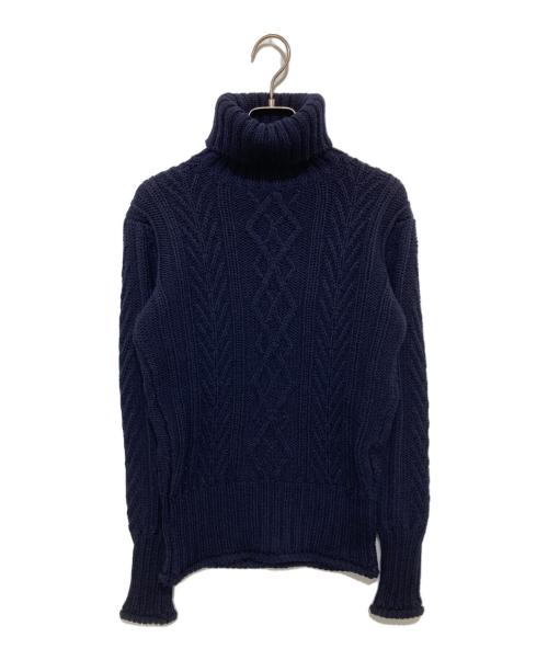Thom Browne（トムブラウン）Thom Browne (トムブラウン) タートルネックニット　FKA222A-00014415 ネイビー サイズ:38の古着・服飾アイテム
