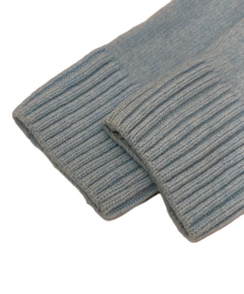 maison kitsune（メゾンキツネ）maison kitsune (メゾンキツネ) ワッペンロゴニットカーディガン　HW00513KT1006 スカイブルー サイズ:Sの古着・服飾アイテム