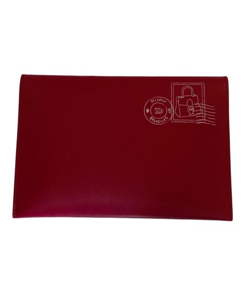DELVAUX（デルヴォー）DELVAUX (デルヴォー) レターモチーフケース レッドの古着・服飾アイテム