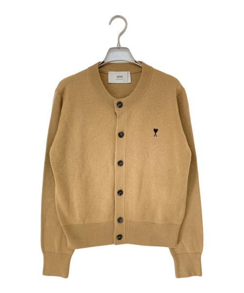 AMI Alexandre Mattiussi（アミアレクサンドルマテュッシ）AMI Alexandre Mattiussi (アミアレクサンドルマテュッシ) メリノウールニット カーディガン FKC361.001 ベージュ サイズ:Mの古着・服飾アイテム