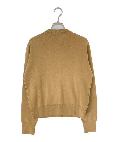 AMI Alexandre Mattiussi（アミアレクサンドルマテュッシ）AMI Alexandre Mattiussi (アミアレクサンドルマテュッシ) メリノウールニット カーディガン FKC361.001 ベージュ サイズ:Mの古着・服飾アイテム