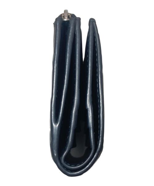 BOTTEGA VENETA（ボッテガベネタ）BOTTEGA VENETA (ボッテガベネタ) イントレチャート 2つ折り ファスナーウォレット　775546VCPQ48803 ブラックの古着・服飾アイテム