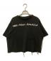 MM6 Maison Margiela（エムエムシックスメゾンマルジェラ）の古着「ワイドクロップドロゴTシャツ　S32GU0133 S25454」｜ブラック