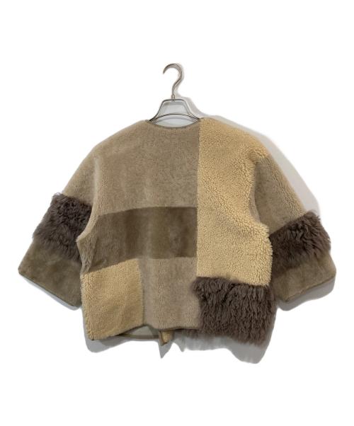 GALERIE VIE（ギャルリーヴィー）GALERIE VIE (ギャルリーヴィー) リバーシブルムートンジャケット ベージュ サイズ:42の古着・服飾アイテム