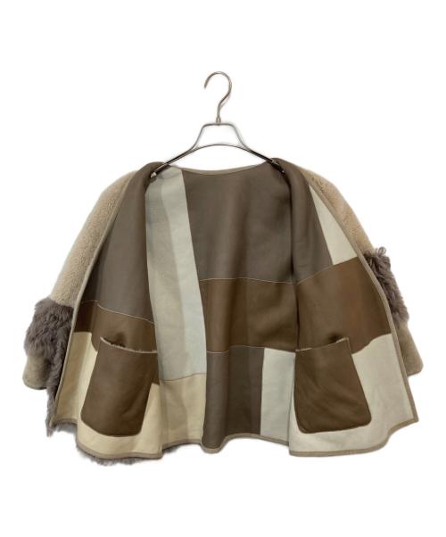 GALERIE VIE（ギャルリーヴィー）GALERIE VIE (ギャルリーヴィー) リバーシブルムートンジャケット ベージュ サイズ:42の古着・服飾アイテム