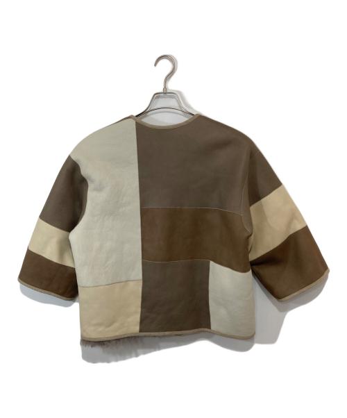 GALERIE VIE（ギャルリーヴィー）GALERIE VIE (ギャルリーヴィー) リバーシブルムートンジャケット ベージュ サイズ:42の古着・服飾アイテム