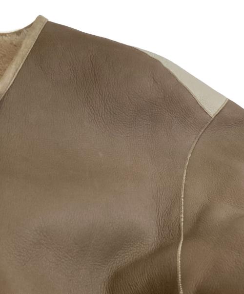 GALERIE VIE（ギャルリーヴィー）GALERIE VIE (ギャルリーヴィー) リバーシブルムートンジャケット ベージュ サイズ:42の古着・服飾アイテム