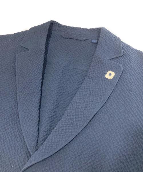 LARDINI（ラルディーニ）LARDINI (ラルディーニ) シアサッカー テーラードジャケット　JK.1166 ネイビー サイズ:Lの古着・服飾アイテム