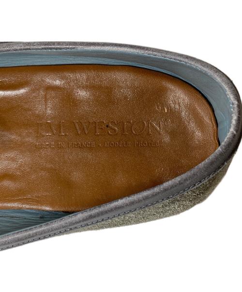 J.M.WESTON（ジェイエムウエストン）J.M.WESTON (ジェイエムウエストン) ルモック ローファー　スエード　281 オリーブ サイズ:8Dの古着・服飾アイテム