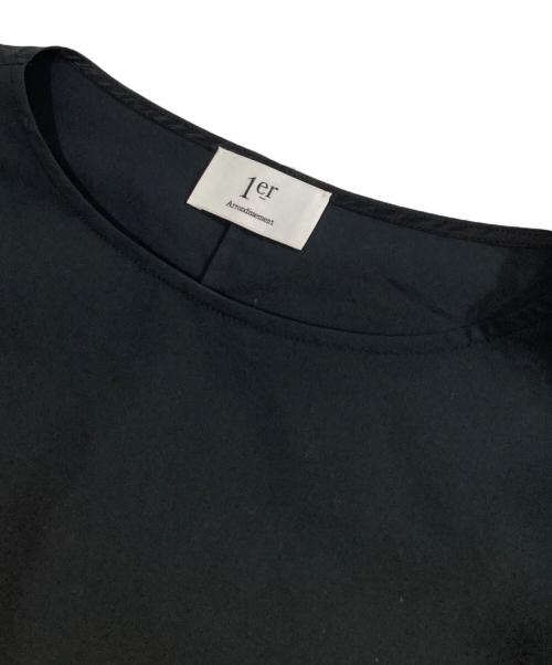 1er Arrondissement（プルミエ アロンディスモン）1er Arrondissement (プルミエ アロンディスモン) タイプライターTブラウス ブラック サイズ:38の古着・服飾アイテム