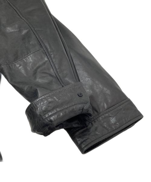 MAISON SPECIAL（メゾンスペシャル）MAISON SPECIAL (メゾンスペシャル) Buffalo Crack Leather Dress-Over Car Coat（バッファローレザードレスオーバーカーコート）/ レザーハーフコート　11232161217 ブラックの古着・服飾アイテム