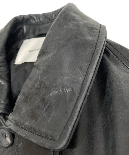 MAISON SPECIAL（メゾンスペシャル）MAISON SPECIAL (メゾンスペシャル) Buffalo Crack Leather Dress-Over Car Coat（バッファローレザードレスオーバーカーコート）/ レザーハーフコート　11232161217 ブラックの古着・服飾アイテム