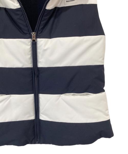 BORDERS at BALCONY（ボーダーズアットバルコニー）BORDERS at BALCONY (ボーダーズアットバルコニー) ONE MILE VEST　ワンマイルベスト　フーデッドダウンベスト　BD2321-3M-23 ネイビー サイズ:38の古着・服飾アイテム