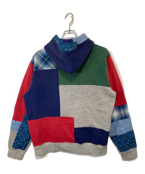 POLO RALPH LAUREN（ポロ・ラルフローレン）POLO RALPH LAUREN (ポロ・ラルフローレン) Vintage Multi Panelled Pullover Hoodie（ヴィンテージ マルチパネルド プルオーバー フーディ マルチカラー サイズ:Lの古着・服飾アイテム
