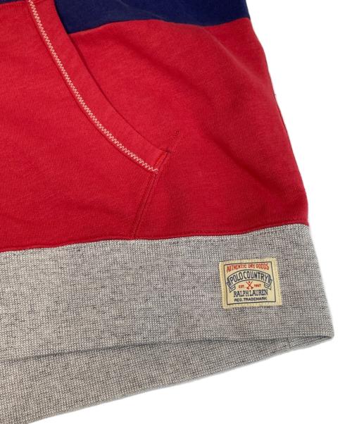POLO RALPH LAUREN（ポロ・ラルフローレン）POLO RALPH LAUREN (ポロ・ラルフローレン) Vintage Multi Panelled Pullover Hoodie（ヴィンテージ マルチパネルド プルオーバー フーディ マルチカラー サイズ:Lの古着・服飾アイテム