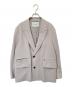 CULLNI（クルニ）の古着「Double Satin Zip Pocket Tailored Jacket ダブルステインジップポケットテーラードジャケット」｜ベージュ