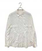 Porter Classicポータークラシック）の古着「ROLL UP COTTON LINEN SHIRT(ロールアップコットンリネンシャツ)」｜ホワイト