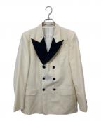 GUCCIグッチ）の古着「Double-breasted woollen blazer（ダブルブレステッドウーレンブレザー） / ダブルブレスト テーラードジャケット　721467」｜アイボリー