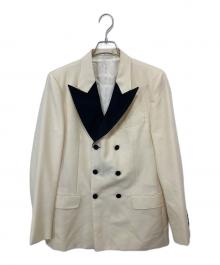 GUCCI（グッチ）の古着「Double-breasted woollen blazer（ダブルブレステッドウーレンブレザー） / ダブルブレスト テーラードジャケット　721467」｜アイボリー
