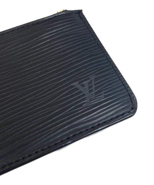 LOUIS VUITTON（ルイ ヴィトン）LOUIS VUITTON (ルイ ヴィトン) エピ ポシェット クレ キーリング付 コインケース　M63802 ブラックの古着・服飾アイテム
