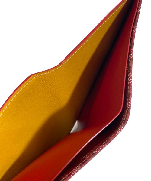 GOYARD（ゴヤール）GOYARD (ゴヤール) PVCコーティングキャンバスフラグメントケース　4C075035 レッドの古着・服飾アイテム