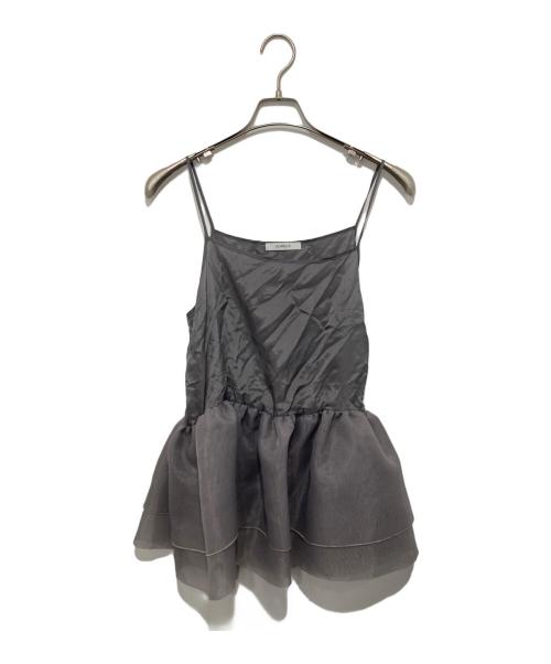 DOMELLE（ドメル）domelle (ドメル) ウール シルクツイル ブラウス 25AW A3153FB グレー サイズ:2の古着・服飾アイテム