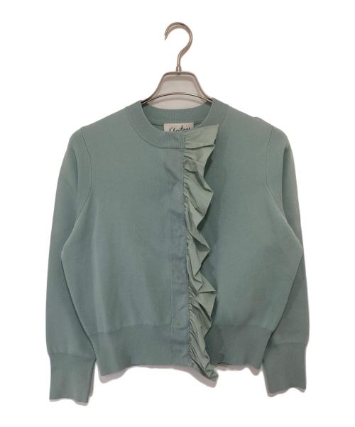 l'heritage martinique（レリタージュ マルティニーク）l'heritage martinique (レリタージュ マルティニーク) タフタフリルカーディガン　A0351KCD281 ブルー サイズ:不明の古着・服飾アイテム