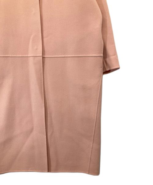 DRAWER（ドゥロワー）DRAWER (ドゥロワー) ノーカラーメルトンコート　6525-234-0700 ピンク サイズ:38の古着・服飾アイテム