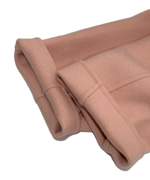 DRAWER（ドゥロワー）DRAWER (ドゥロワー) ノーカラーメルトンコート　6525-234-0700 ピンク サイズ:38の古着・服飾アイテム