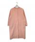 DRAWER（ドゥロワー）の古着「ノーカラーメルトンコート　6525-234-0700」｜ピンク