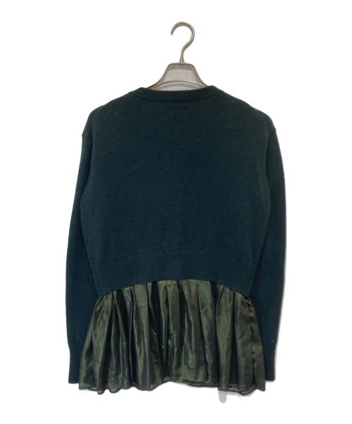 babaco（ババコ）babaco (ババコ) Knit/Lurex Fabric Cardigan（ニット ルレックスファブリックカーディガン） BA01-TG52 グリーン サイズ:Fの古着・服飾アイテム