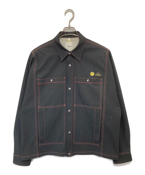 OAMC（オーエーエムシー）OAMC (オーエーエムシー) 22AW alphablouson（アルファブルゾン）ステッチシャツジャケット　22A280AU21 グレー サイズ:Lの古着・服飾アイテム