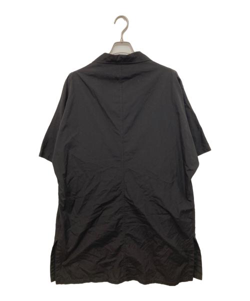 Yohji Yamamoto pour homme（ヨウジヤマモト プールオム）Yohji Yamamoto pour homme (ヨウジヤマモト プールオム) オープンカラー ドルマンスリーブ ロングシャツ 22SS HG-B33-057 ブラック サイズ:3の古着・服飾アイテム