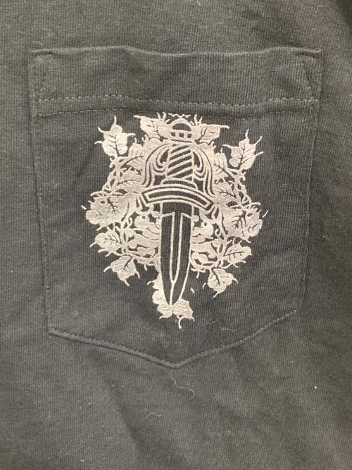 CHROME HEARTS（クロムハーツ）CHROME HEARTS (クロムハーツ) ダガーポケットTシャツ ブラック サイズ:Sの古着・服飾アイテム