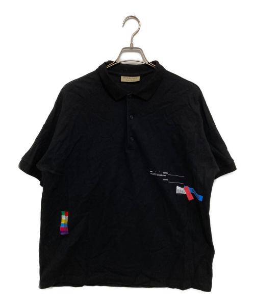 BURBERRY LONDON（バーバリーロンドン）BURBERRY LONDON (バーバリーロンドン) プリントポロシャツ ブラック サイズ:-の古着・服飾アイテム