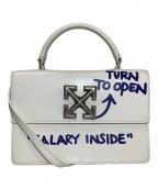 OFFWHITEオフホワイト）の古着「Jitney  ターンロック ショルダーバッグ　ペイント　アート」｜ホワイト