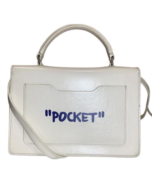 OFFWHITE（オフホワイト）OFFWHITE (オフホワイト) Jitney  ターンロック ショルダーバッグ　ペイント　アート ホワイトの古着・服飾アイテム