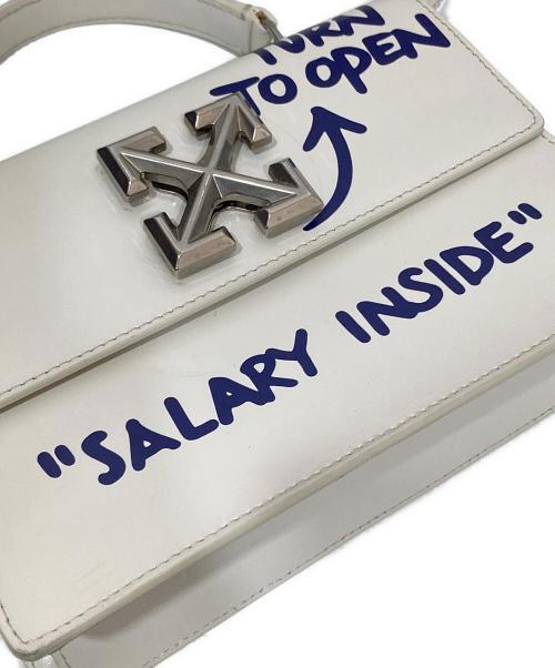 OFFWHITE（オフホワイト）OFFWHITE (オフホワイト) Jitney  ターンロック ショルダーバッグ　ペイント　アート ホワイトの古着・服飾アイテム