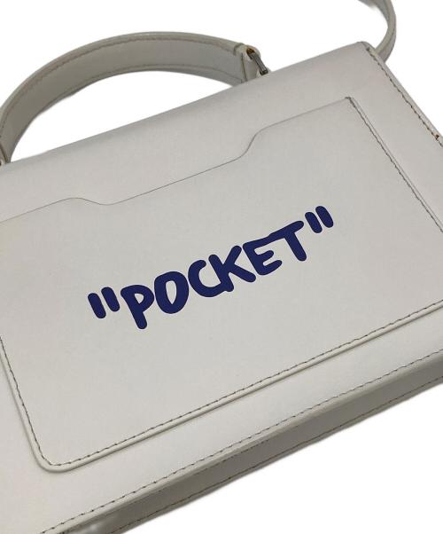 OFFWHITE（オフホワイト）OFFWHITE (オフホワイト) Jitney  ターンロック ショルダーバッグ　ペイント　アート ホワイトの古着・服飾アイテム